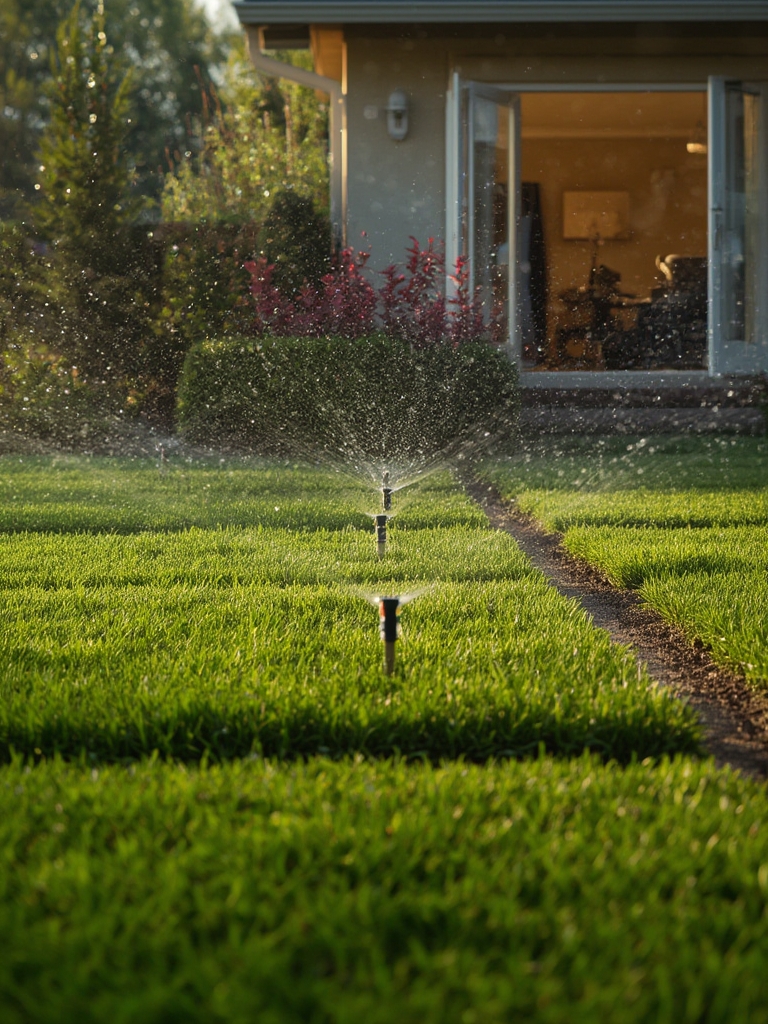 sprinkler timer in action
