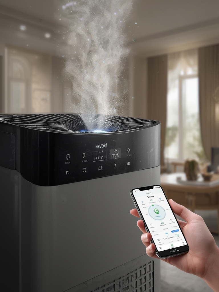 air purifier in action