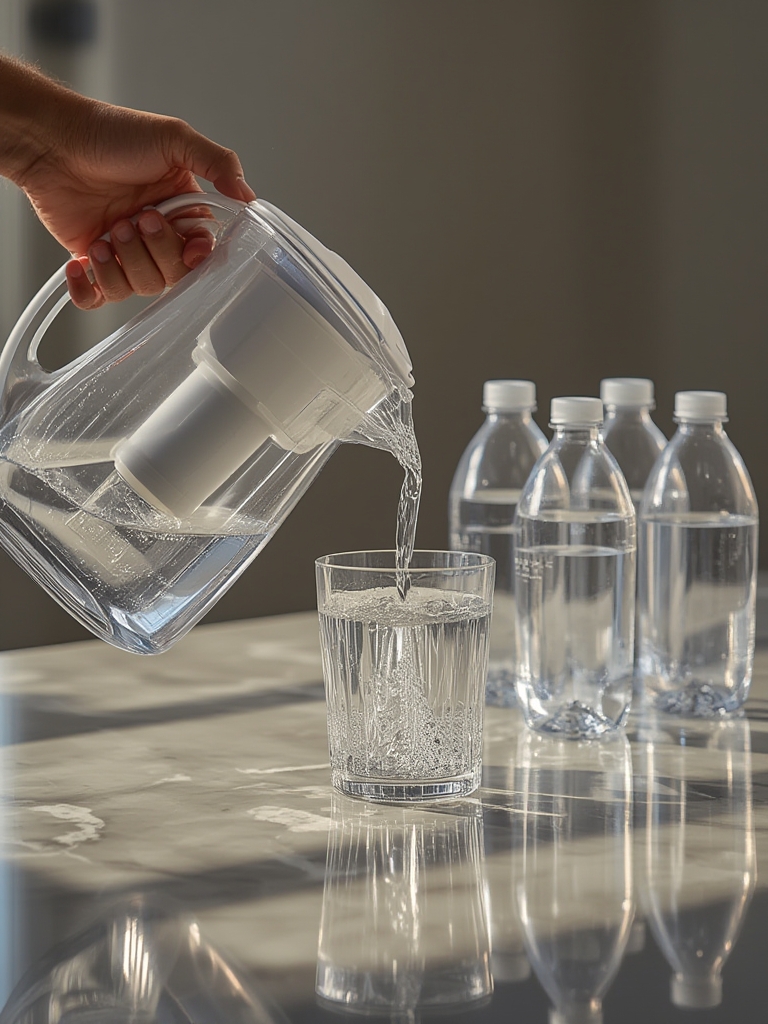 water filter in action