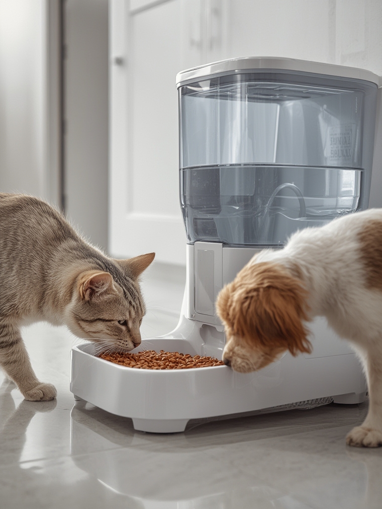 pet feeder in action