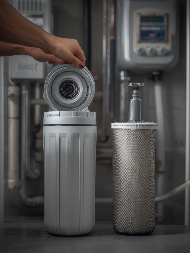 water filter in action