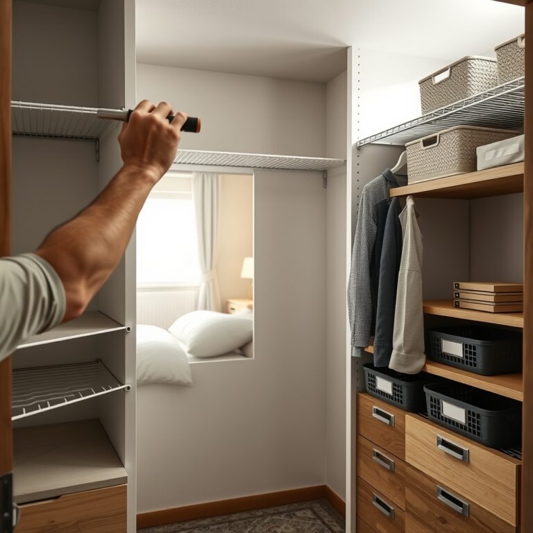 closet organizer system for bedroom