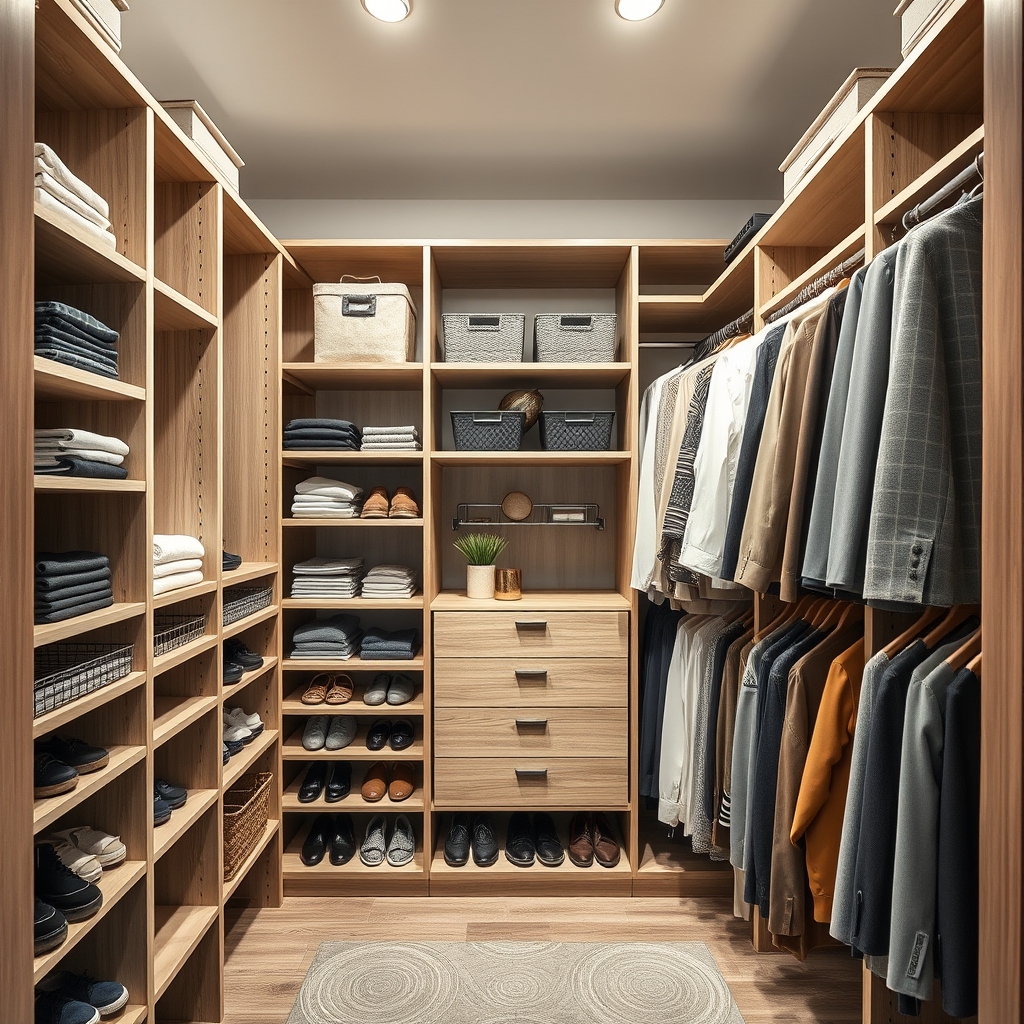 Closet organizer in action