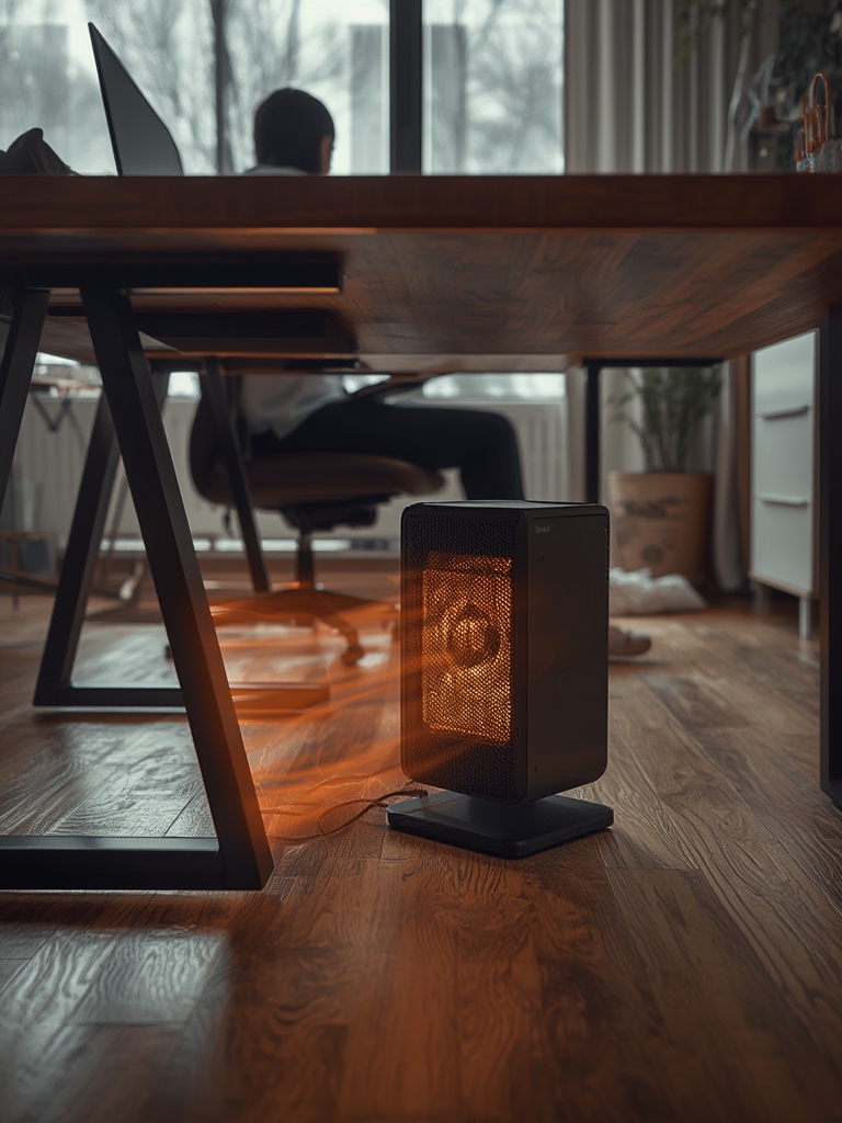 space heater in action