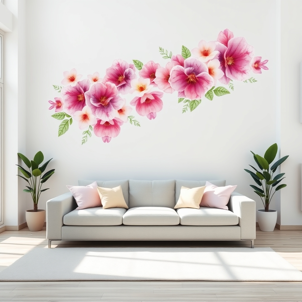 floral decals product view