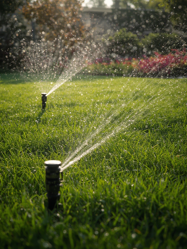 sprinkler timer in action