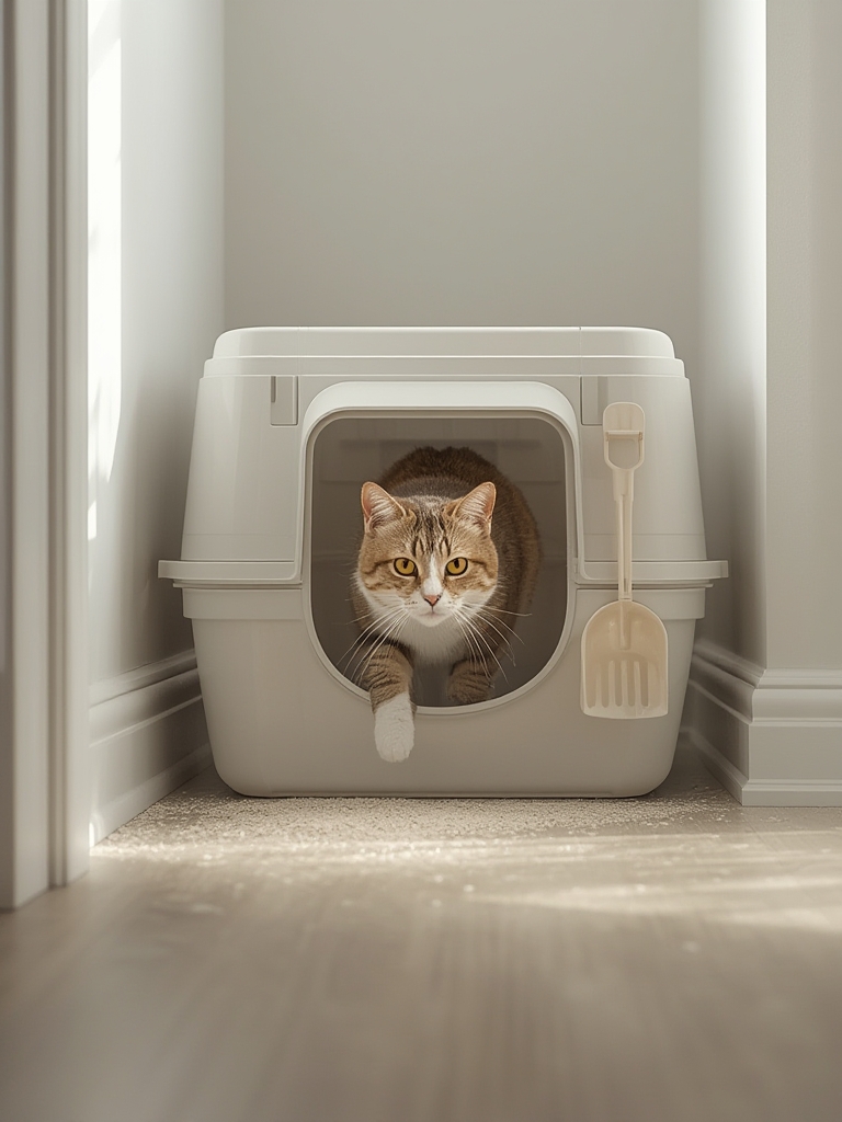 cat litter in action