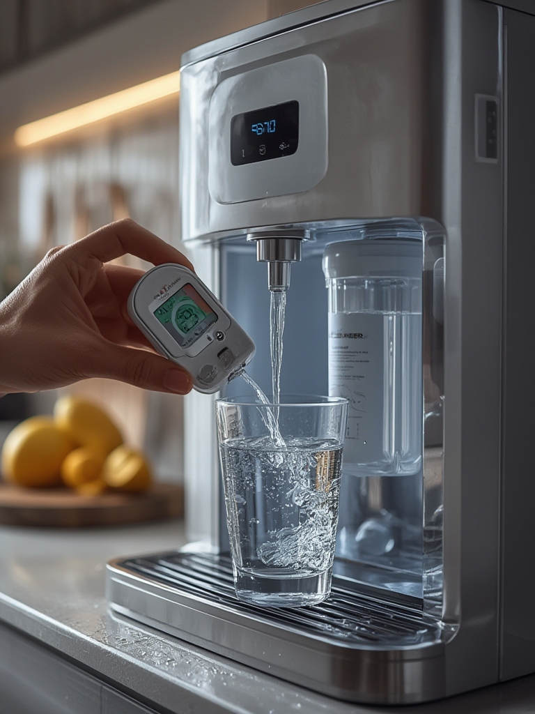 water filter in action