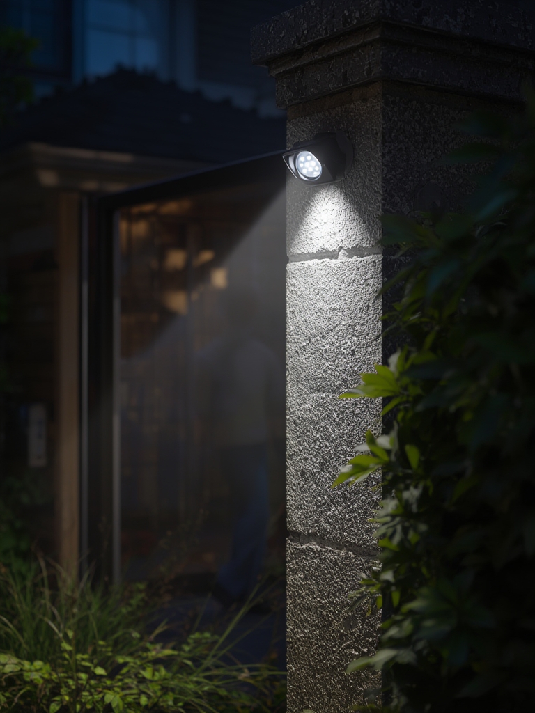 outdoor spotlight in action