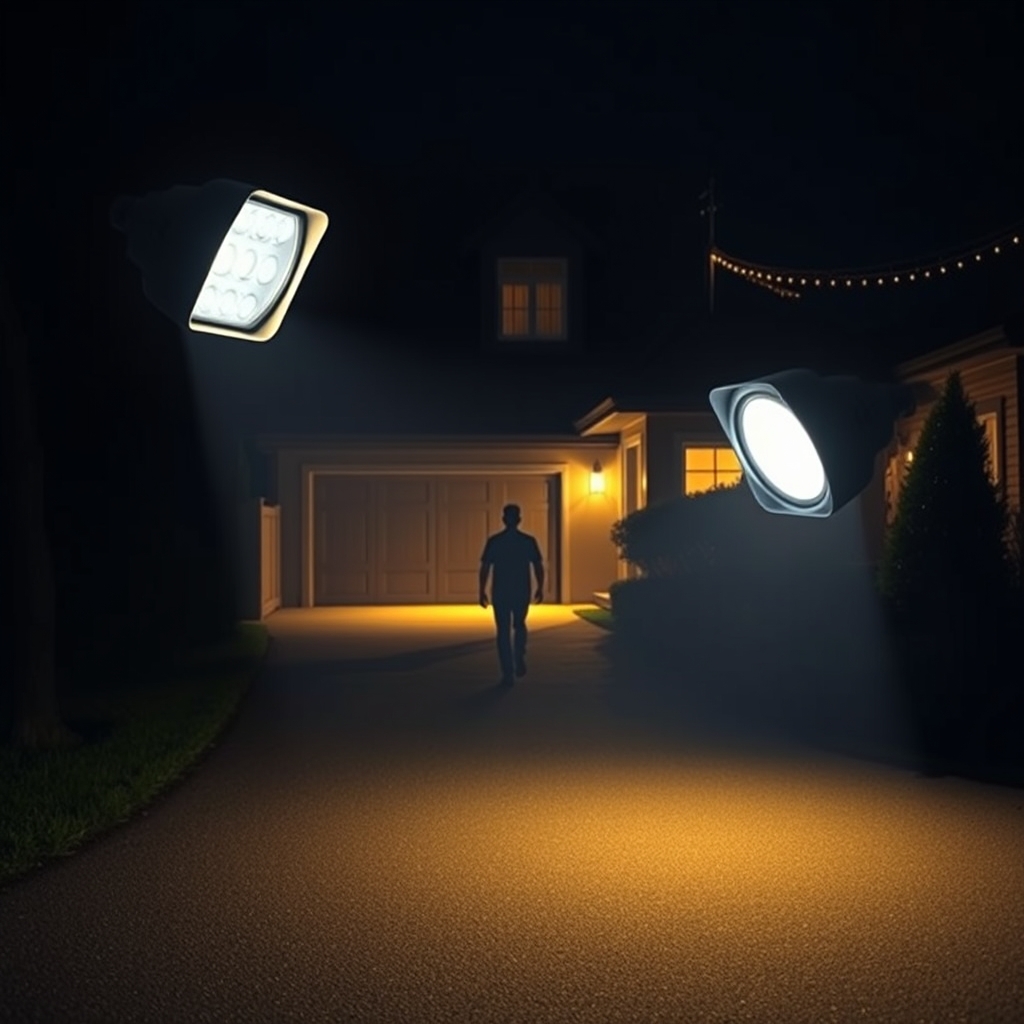 floodlight camera in action