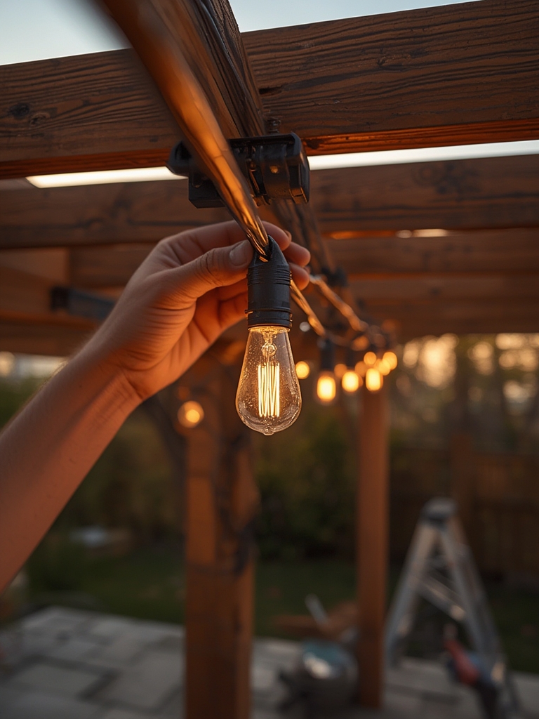 outdoor string lights patio