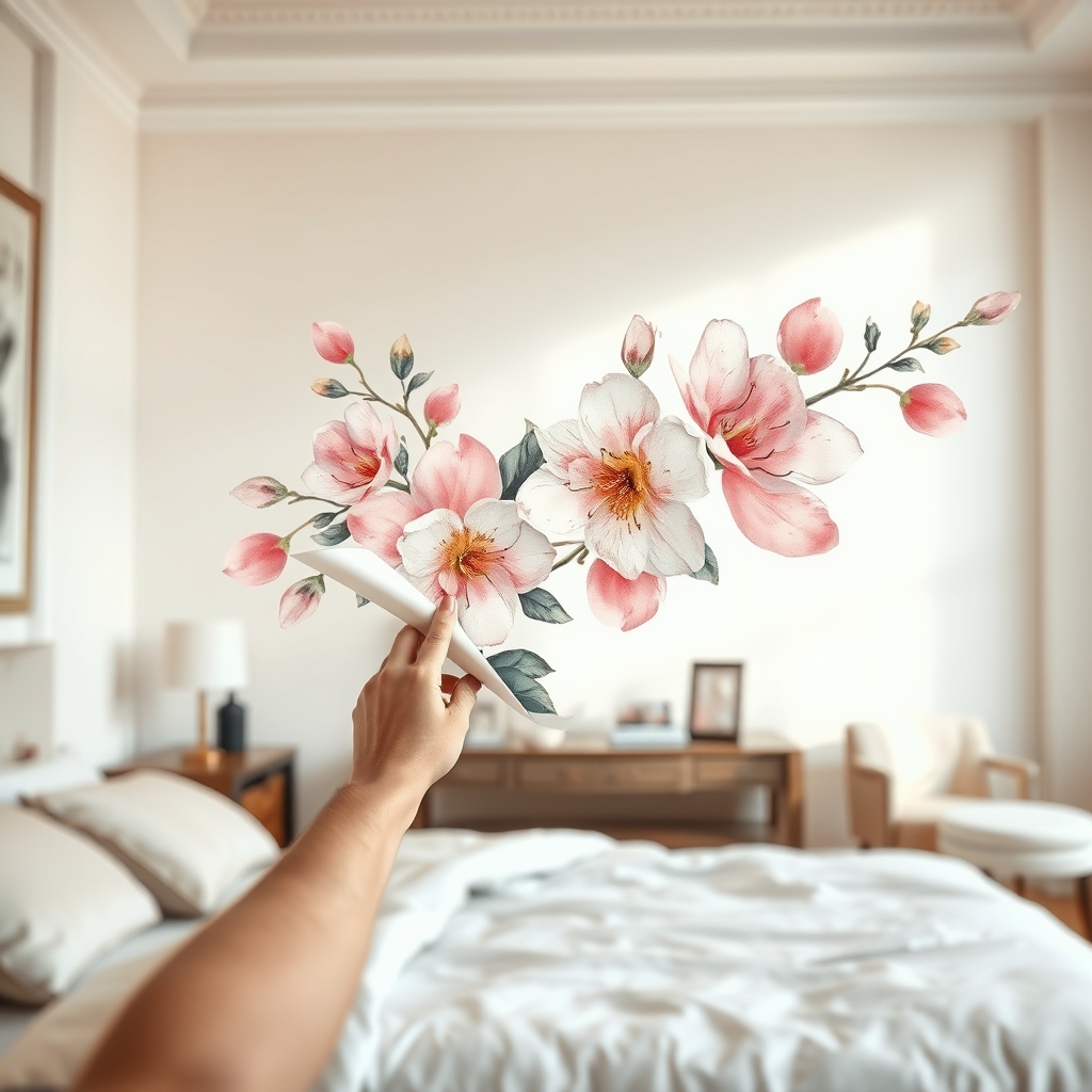 floral decals in action