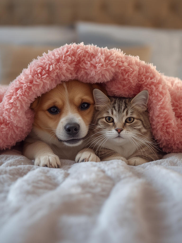 dog blanket in action