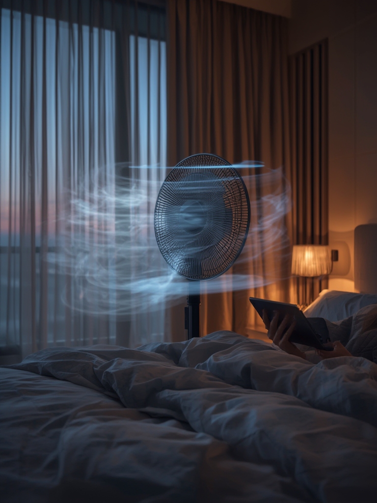 Oscillating fan in action