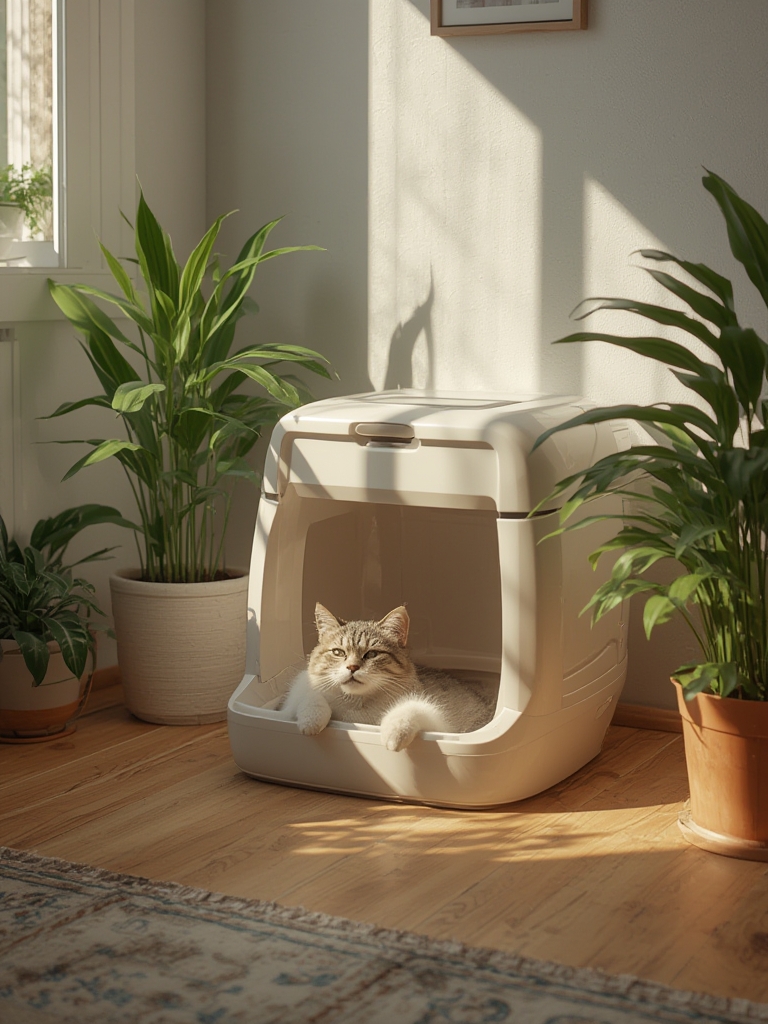 self cleaning litter box