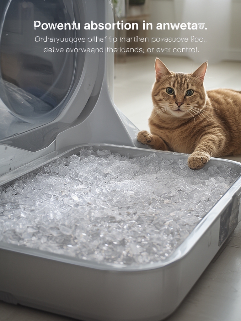 crystal litter in action