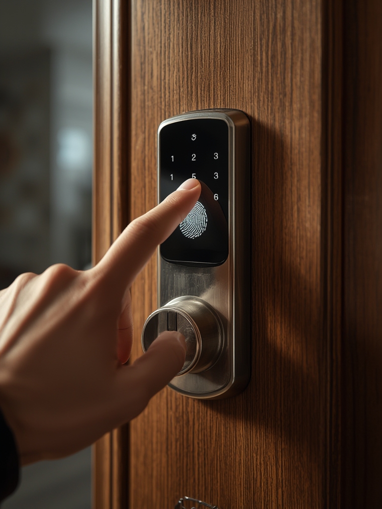 smart door lock with fingerprint - Illustration 2