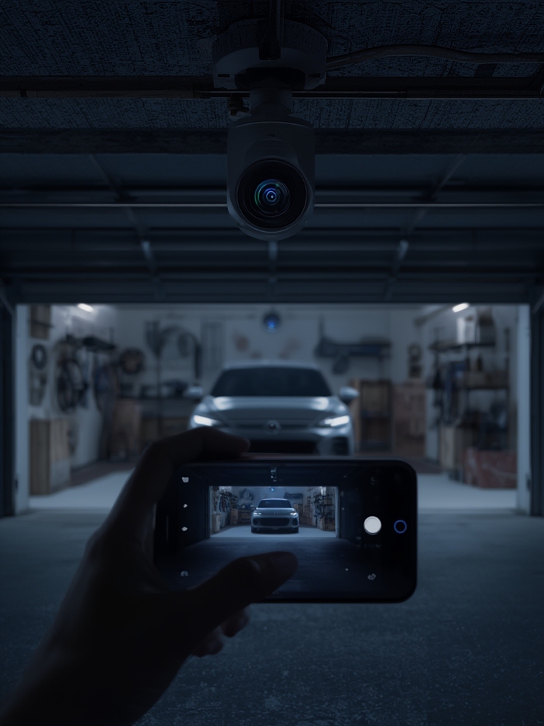 garage camera in action