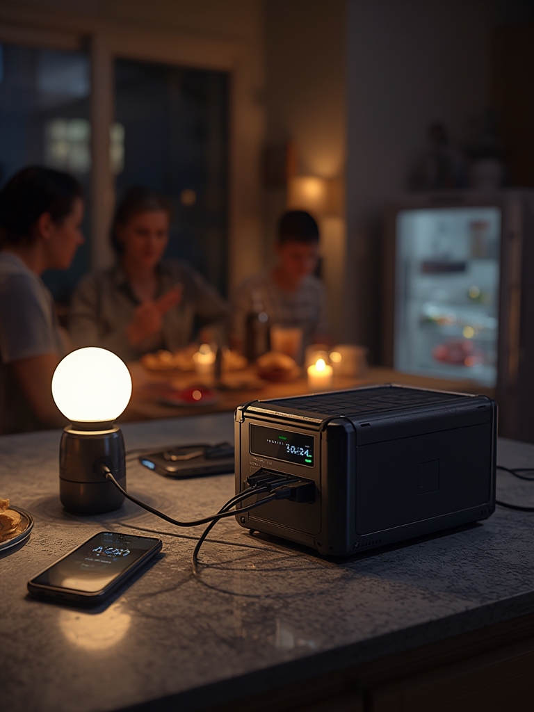 portable generator in action