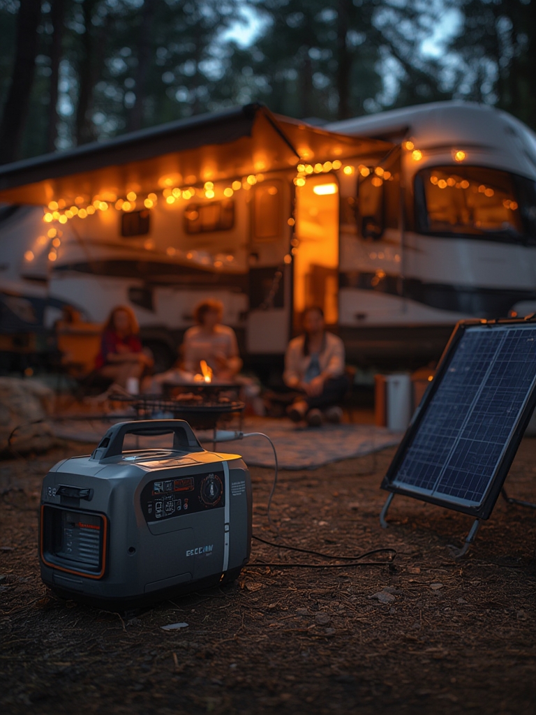 portable generator in action