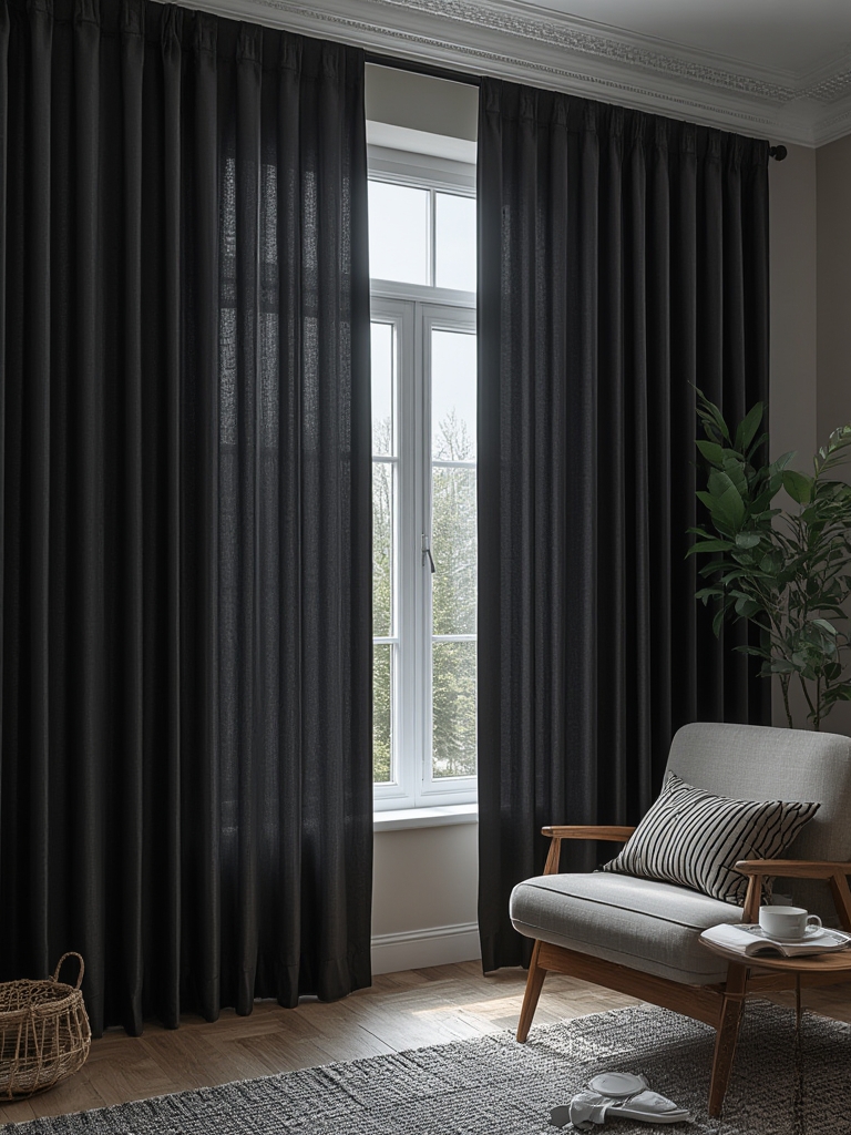 blackout curtains in action