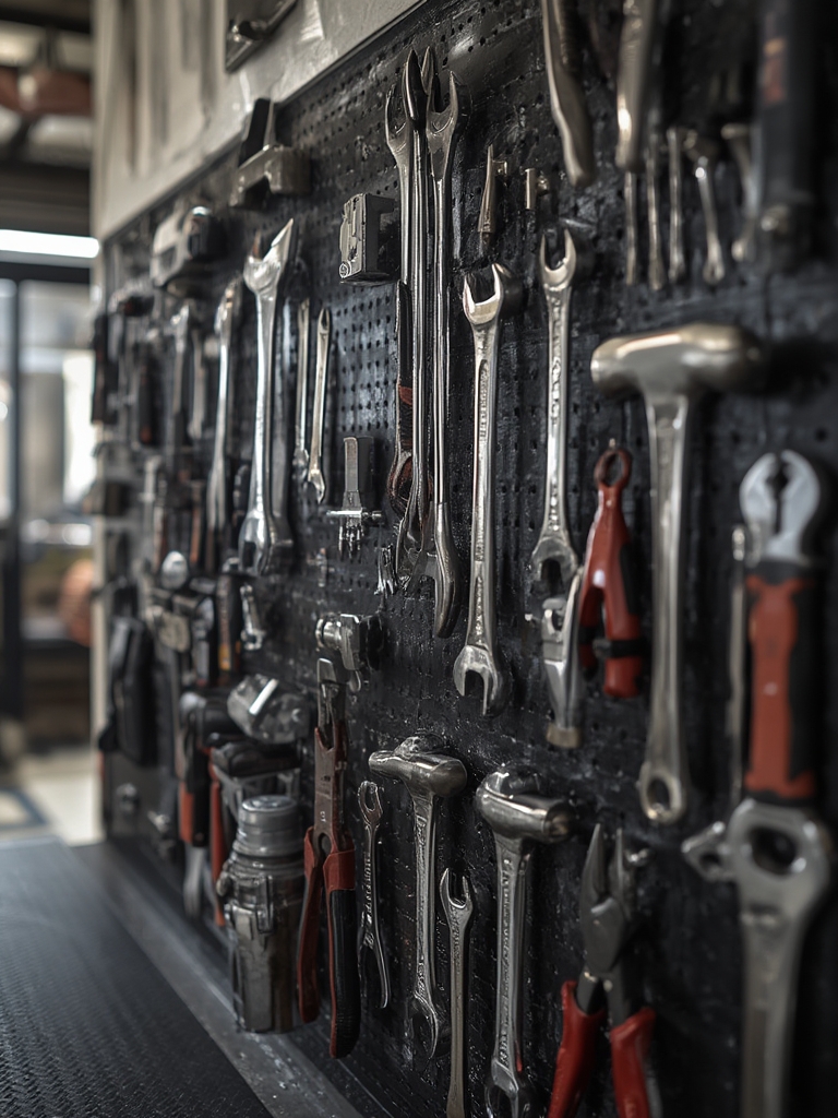 metal pegboard in action
