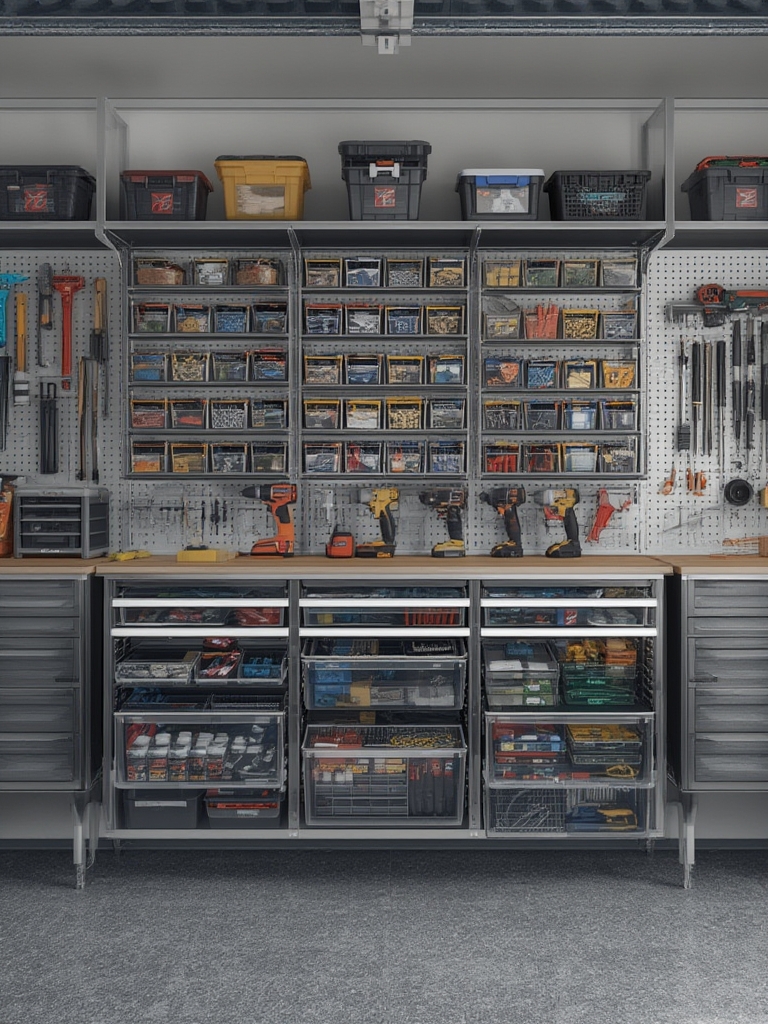 garage organizer in action