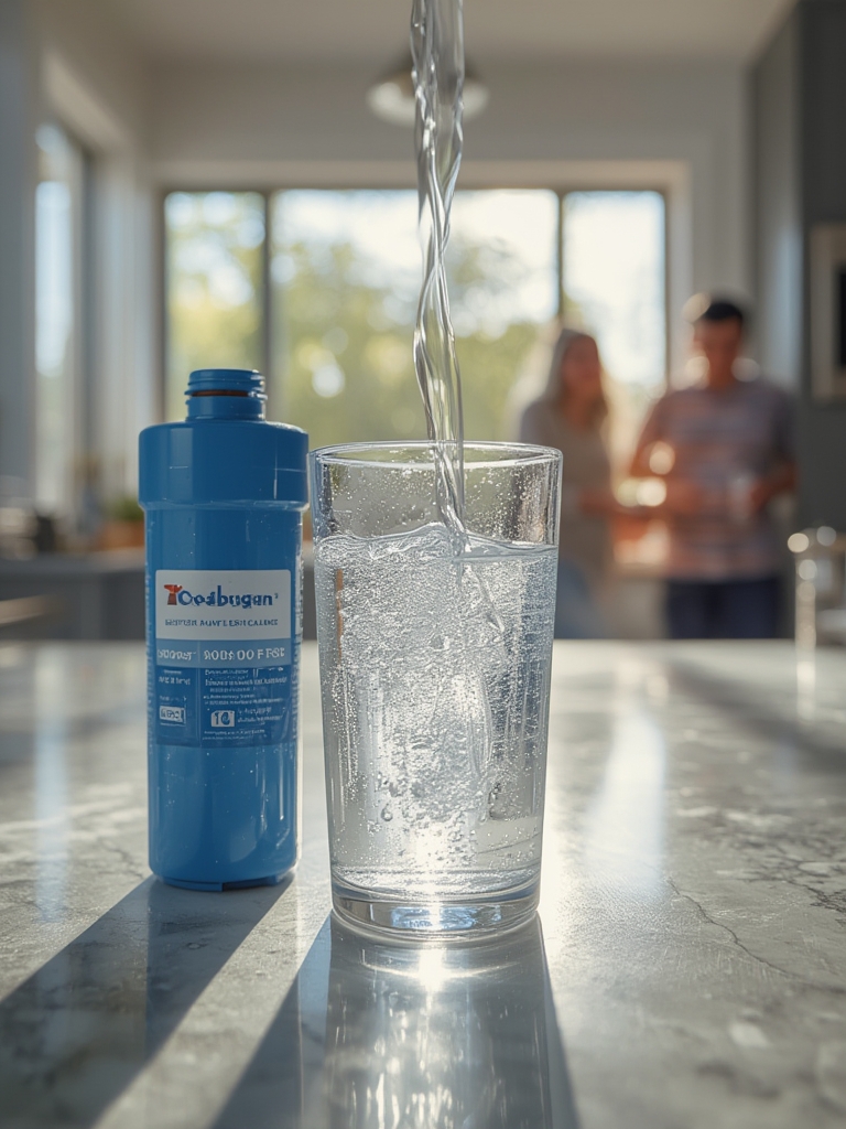 water filter in action