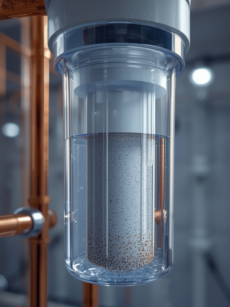 water filter in action