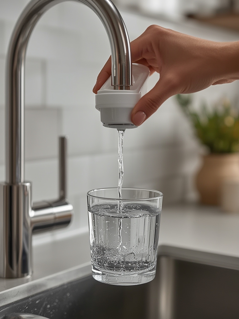 water filter in action